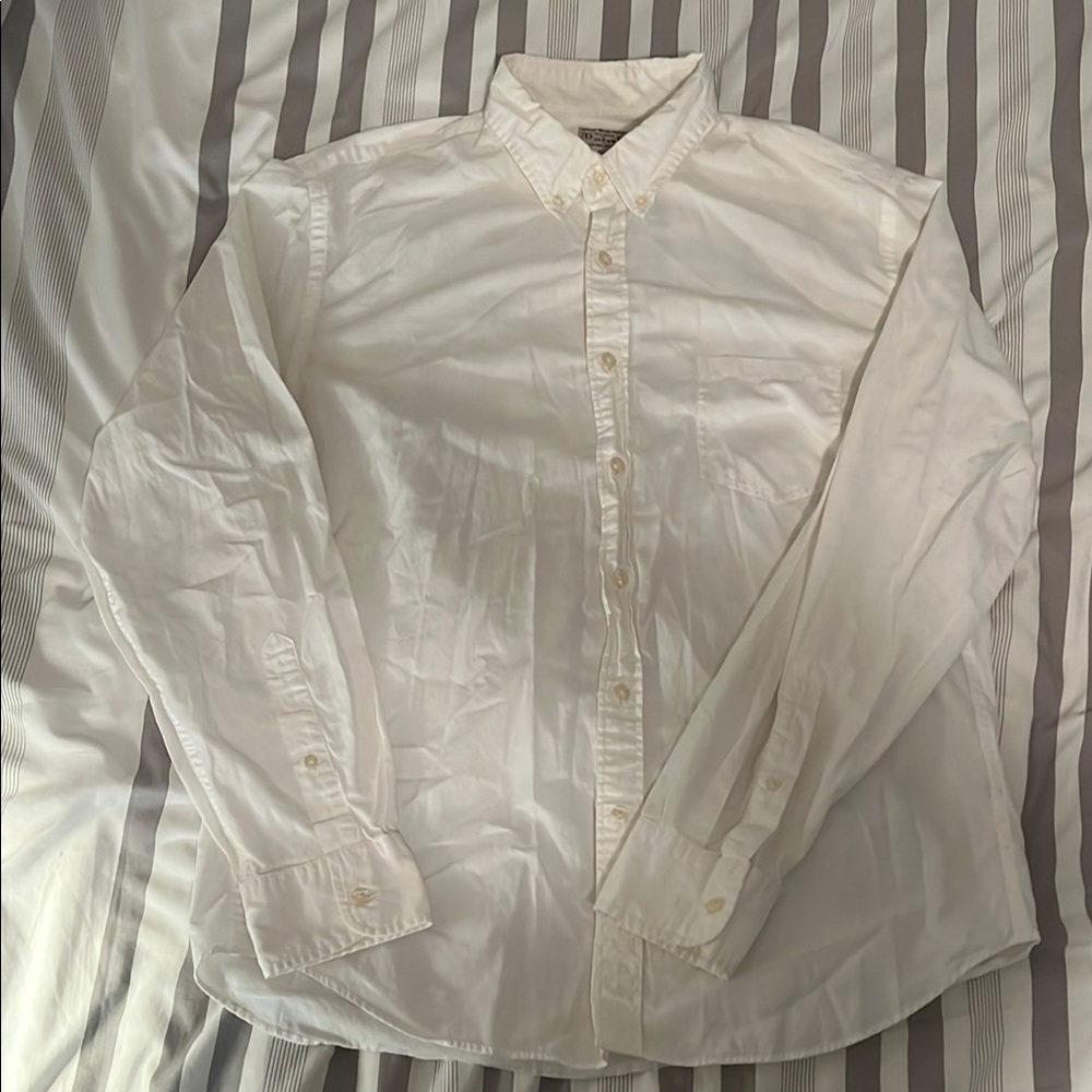 Men’s White J. Crew Casual Button Down